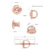 10k Solid Rose Gold Replacement Pair Earring Screw Back Backings Only Double Pair Set view 2