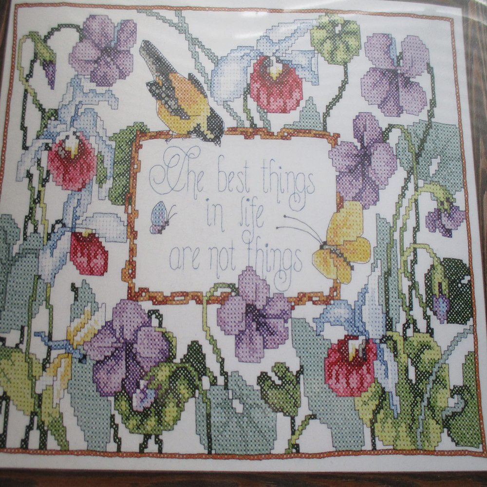Best Things in Life are not Things Counted Cross Stitch Kit