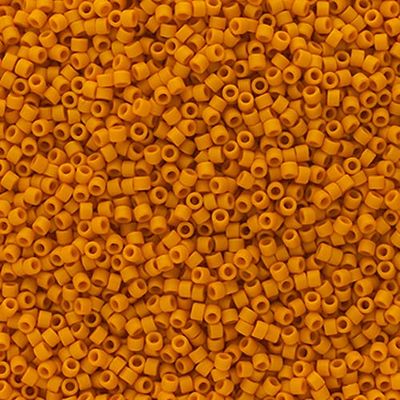 Miyuki Delica 11/0 Frosted Glazed Yellow Honey Matte 50gms Bag of Japanese Glass Beads