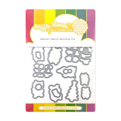 Waffle Flower Hamster Family Matching Die - Matching die for Hamster Family Stamp Set. Set of 19 Dies, de-Tabbed with a Magnetic Storage Sheet.