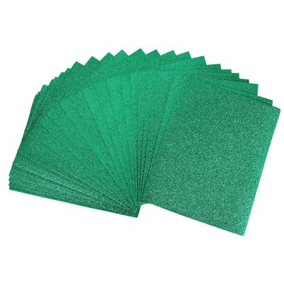 uxcell Dark Green Glitter EVA Foam Sheets 11 x 8 Inch 2mm Thick for Crafts DIY Projects 24 Pcs