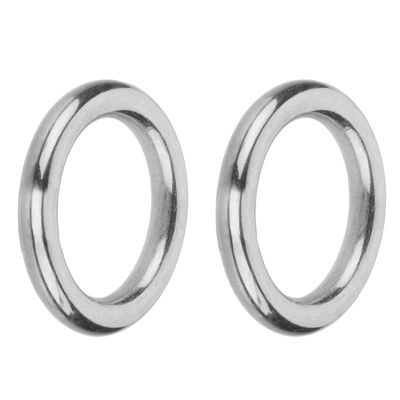 Juvielich 2Pcs 201 Stainless Steel O Ring 5x80mm(TxOD) Round Jump Ring for Hardware Bags Ring Hand DIY Accessories