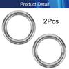 Juvielich 2Pcs 201 Stainless Steel O Ring 5x80mm(TxOD) Round Jump Ring for Hardware Bags Ring Hand DIY Accessories view 4