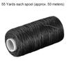 uxcell Leather Sewing Thread 55 Yards 150D/1mm Polyester Waxed Cord for Manual Sewing (Black) view 2