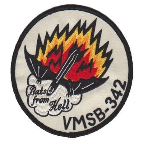 VMSB-342 Bats from Hell Patch Plastic Backing