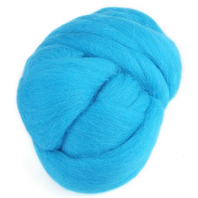 Tyenaza Felting Wool 8Colors 55g Colored Needle Felting Wool Roving Spinning Sewing Trimming Handiwork Material(Blue)