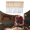 12-Piece Wood Carving Kit for Beginners with 6 High-Carbon Chisels & Safety Gloves - Compact DIY Whittling Tools Set for Home Woodworking Projects view 2