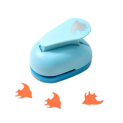 ODETOJOY Handheld Scrapbooking Punch Cutters Clearance Engraving Album Cards Paper Crafts Puncher Hole Punches Supplies with Shape (Tropical Fish)