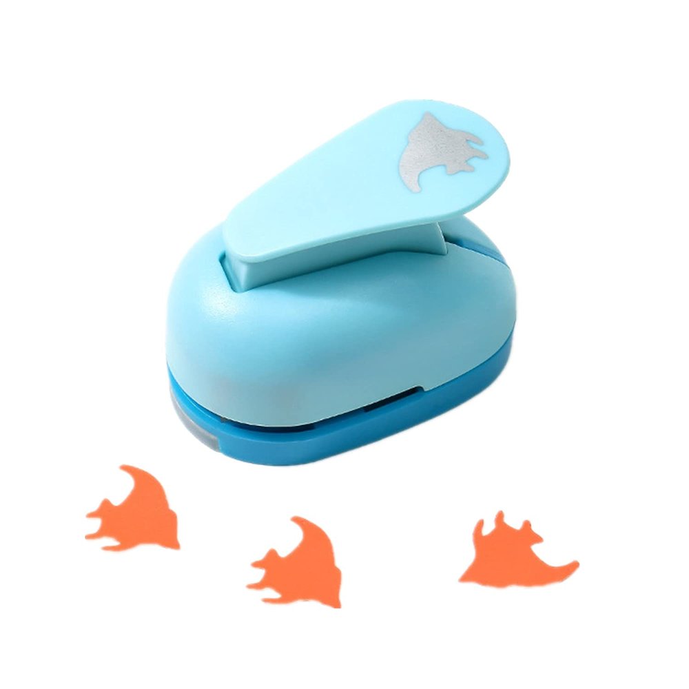 ODETOJOY Handheld Scrapbooking Punch Cutters Clearance Engraving Album Cards Paper Crafts Puncher Hole Punches Supplies with Shape (Tropical Fish)