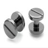 CRAFTMEMORE 11mm Chicago Screw Rivets Flat Cap Screw Posts Stud for Bags Belts Leather Strap 6 Pack (Gunmetal) view 1
