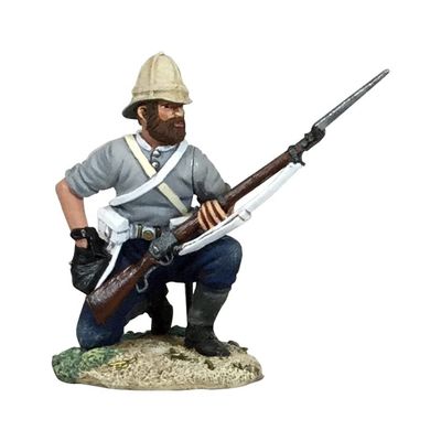 W. Britain Anglo Zulu War 20176 British 24th Regiment of Foot Kneeling Loading 1:30 Scale Pewter