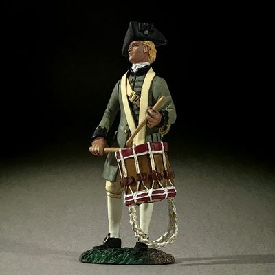 W. Britain's Toy Soldiers W. Britains American Revolution 16089 Colonial Militia Drummer #1 1:30 Scale Pewter
