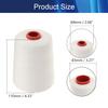 Aicosineg Sewing Thread, 8000 Yards Per Spools, Smooth Polyester Strong Thread,402 Serger Machine Embroidery Thread,Suitable for Manual and Machine Sews Pure White 1Pcs view 2