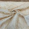 New Creations Fabric & Foam Inc, Shaggy Jacquard Faux Ostrich/Eye Lash Feathers Sewing Fringe with Metallic Thread Fabric (1 Yard, Blush) view 1
