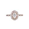 LVSHI Fashion Rings 3D Rose Gold Imitation Moissan Diamond Oval CZ Simulated Diamond Ring Rose Gold Zircon Engagement Ring (SIZE 10) view 1