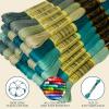 14 Skeins Per Pack Embroidery Floss - Cross Stitch Threads - Friendship Bracelets Floss - Crafts Floss, Pewter Gray Gradient view 2