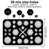 ReignSword 28 Hole Makeup Brush Drying Rack with Mat, Collapsible Makeup Brush Holder with Silicone Mat, Brush Dryer Stand, Make Up Organizer for Vanity Countertop view 4