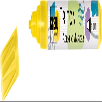 KREUL 17701 - Triton Acrylic Marker medium, light yellow, line thickness 1 to 3 mm, for lines and writing, satin drying, weather-resistant on absorbent substrates