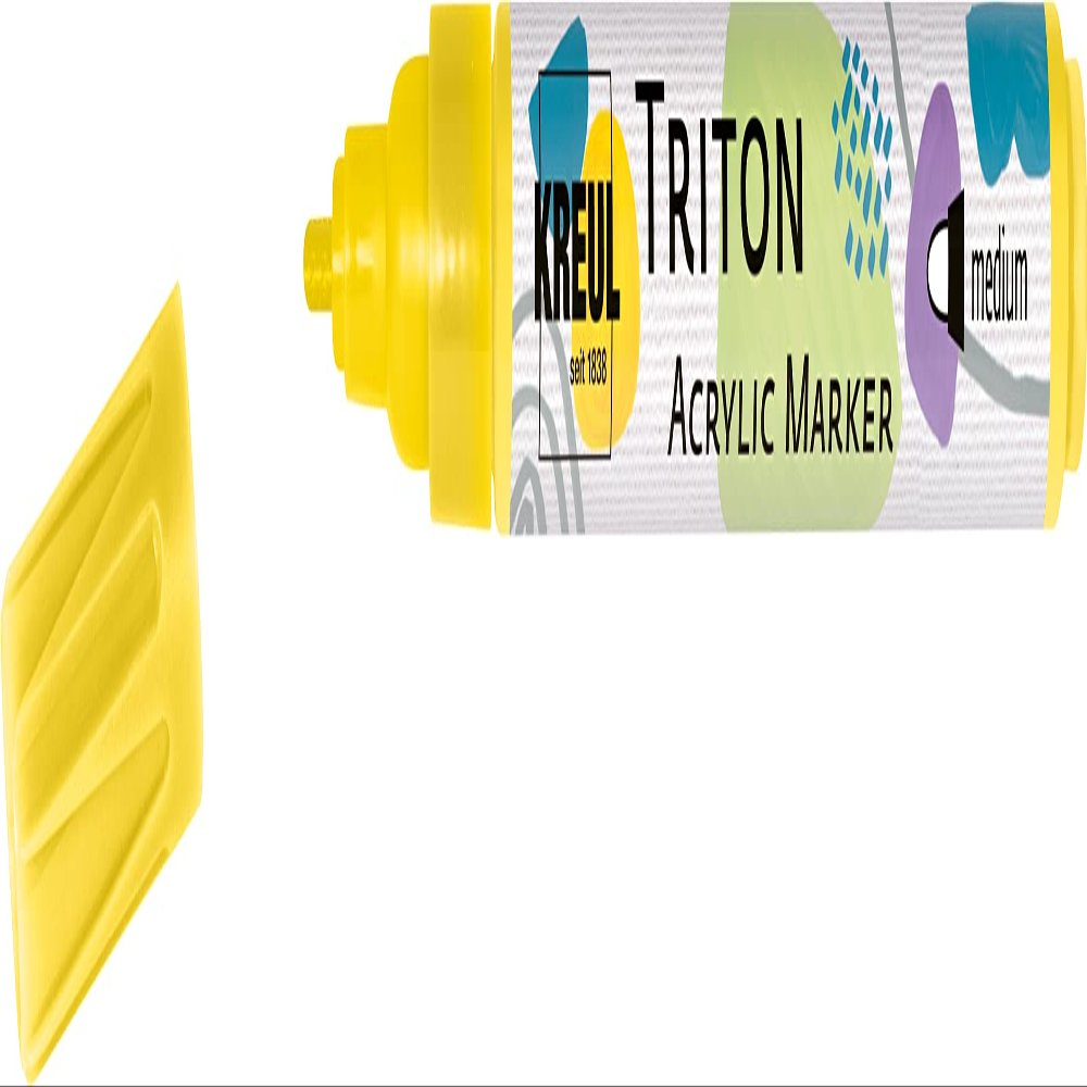 KREUL 17701 - Triton Acrylic Marker medium, light yellow, line thickness 1 to 3 mm, for lines and writing, satin drying, weather-resistant on absorbent substrates