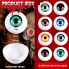 Skylety 64 Pcs Halloween Eye Balls 22 mm 0.87 Inch Realistic Fake Eyes Doll Horror Plastic Half Eyeball Prop for Halloween Party view 2