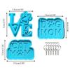 Dog Tag Resin Molds Key Chain Silicone Mold with 6Pcs Key Rings for DIY Crafts Epoxy Molds view 4