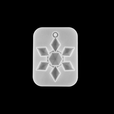 AGCFABS 1pcs 3D Snowflake Pendants Silicone Molds with Hole Christmas Tree Hanging Epoxy Resin Mold Home Decoration DIY Jewelry Making (2)