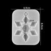 AGCFABS 1pcs 3D Snowflake Pendants Silicone Molds with Hole Christmas Tree Hanging Epoxy Resin Mold Home Decoration DIY Jewelry Making (2) view 2
