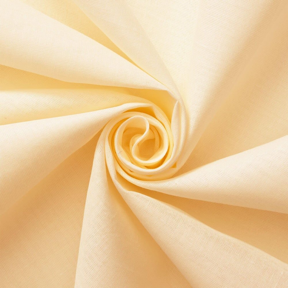 100% Cotton Voile Fabric Solid Pattern 60" (1 Yard, Ivory)