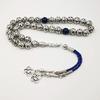 Man's Tasbih Metal Alloy Beads with Natural lapi Lazuli Stone Islamic 33 45 66 99 Prayer Beads Accessories Misbaha Bracelets (10mm x 45beads) view 1