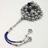 Man's Tasbih Metal Alloy Beads with Natural lapi Lazuli Stone Islamic 33 45 66 99 Prayer Beads Accessories Misbaha Bracelets (10mm x 45beads) view 4