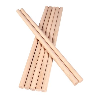 10 Pieces Wooden Dowel Rods Unfinished Wooden Craft Dowel Rods Wooden Sticks for Crafts and DIY, 20 cm x 0.8 cm