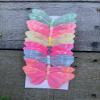 12 Large Painted Pastel Feather Monarch Butterflies 5 Inch Assorted - Artificial Butterfly - DIY Hair Accessories - Cake Topper - Scrapbooking Embellishments view 2