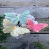 12 Large Painted Pastel Feather Monarch Butterflies 5 Inch Assorted - Artificial Butterfly - DIY Hair Accessories - Cake Topper - Scrapbooking Embellishments view 3