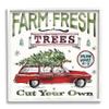 Stupell Industries Farm Fresh Trees Vintage Christmas Advertisement Station Wagon view 1