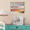YBING Thread Holder Wall 54 Spools Thread Rack Embroidery Spool Thread Organizer Wall Mounted with Hanging Tools for Quilting Black Metal view 3