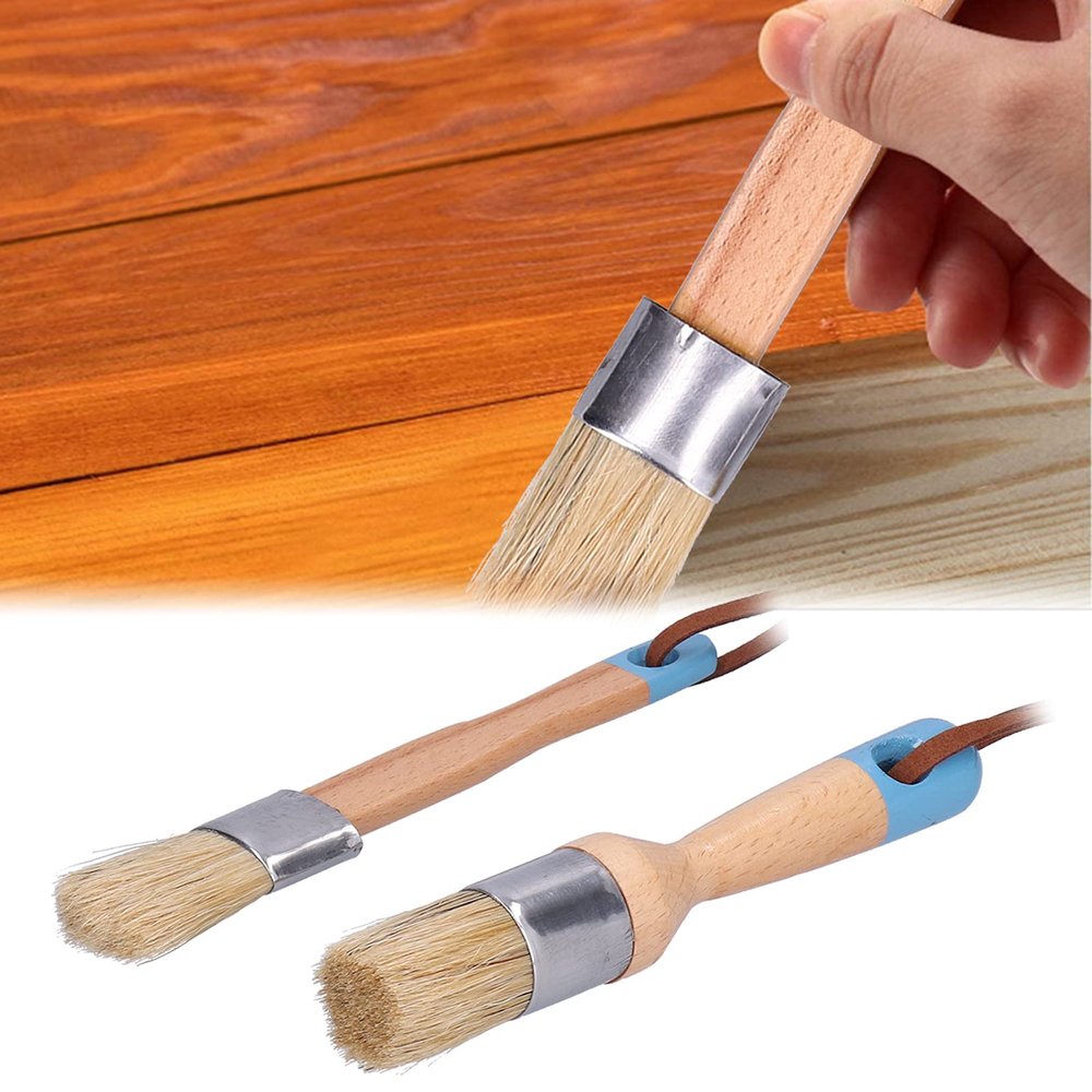 Chalk Paint Brush, Practical Ergonomic Painting and Waxing Tool with Wood Handle for Waxing for Furniture Painting for Home Decor