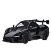 Autoart Mclaren Senna Stealth Cosmos Black with Carbon Accents 1/18 Model Car view 1