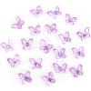 Framendino, 50 Pack Organza Butterflies Sheer Mesh Wire Glitter Butterfly Nylon Purple Delicate Gem for Home Wedding Party Decoration view 1