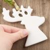 Factory Direct Craft Porcelain Deer Christmas Ornaments | Package of 12 Blank Glazed Ceramic Deer | Ready to Decorate and Personalize view 3