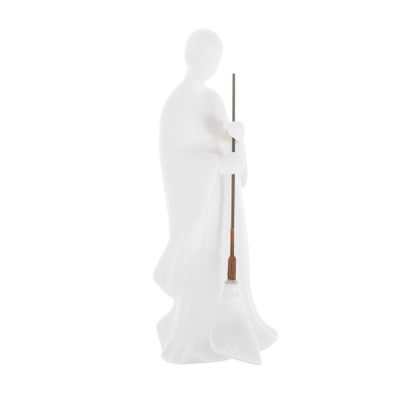 NUOBESTY 1pc Monk Figurine Creative Chinese Style Zen Desktop Decoration Smooth Ceramic Craft Adornment for Meditation and Home Office Decor for Tea Table and Zen