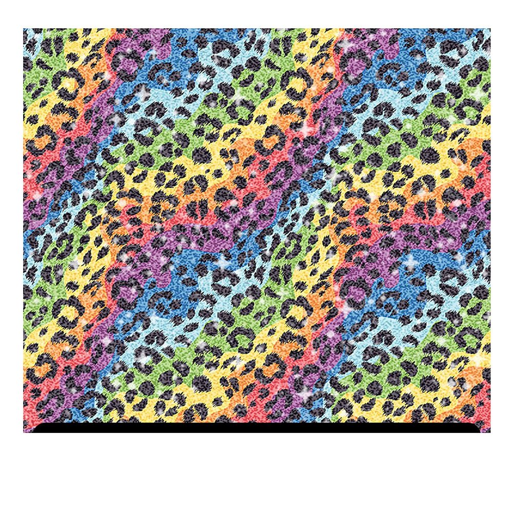 Pride/Rainbow Patterned Glitter HTV (13.33" x 12") - Wave Rainbow Leopard