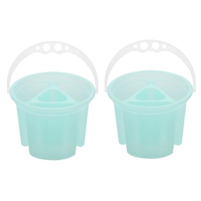 EXCEART Paint Brush Wash Bowl Pen Wash Bucket Set Artist Brush Basins Sturdy Plastic for Outdoor