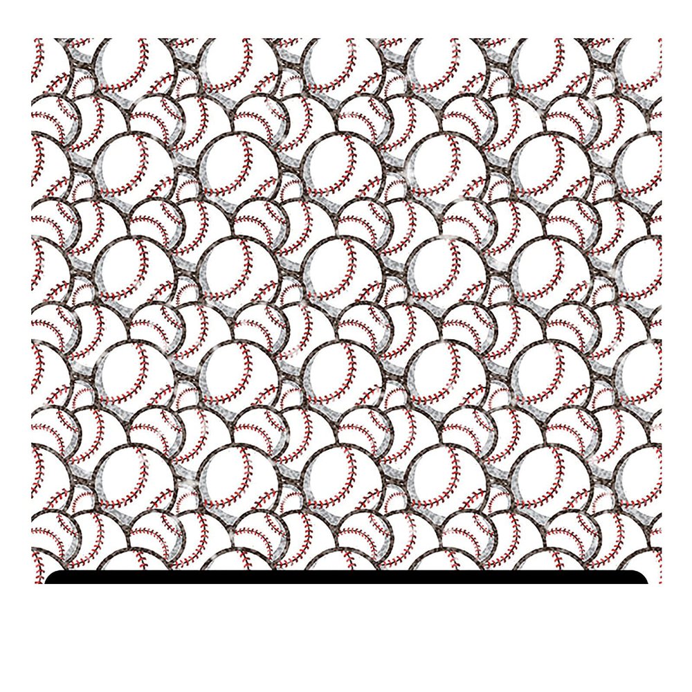 Sports Patterned Glitter HTV (13.33" x 12") - Baseball Small