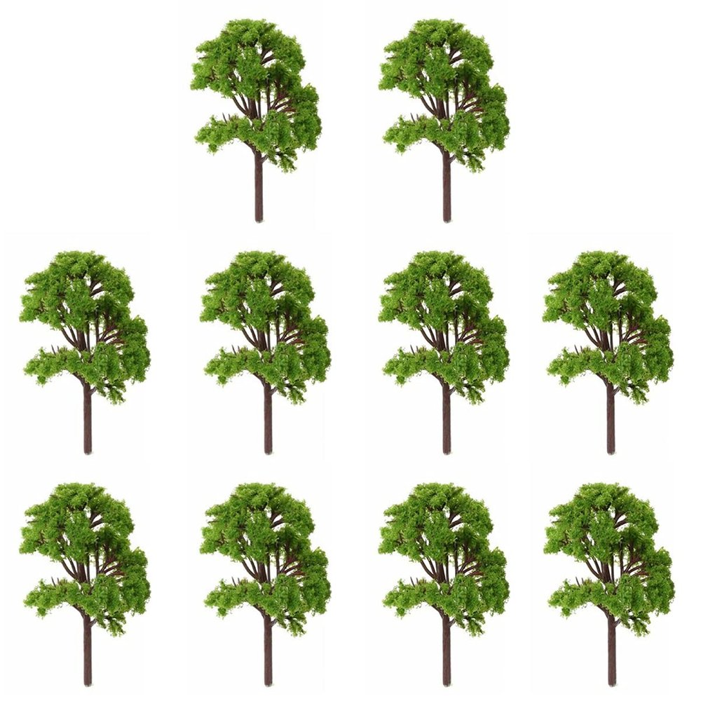 jweemax 10pcs Model Trees, Scenery Building Model Fake Trees for DIY Crafts