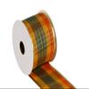 AVANAVA Plaid Wired Ribbon Fall Harvest Ribbon, 2-1/2" x 10 Yards - Gold and Green view 1