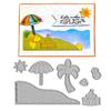 Metal Beach Vacation Coconut Tree Flamingo Cutting Dies,Sea Holiday Sun Umbrella Cutting Dies,DIY Scrapbooking Artist Cutting Dies Stencils for Craft Album Paper Card Decor view 1