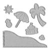 Metal Beach Vacation Coconut Tree Flamingo Cutting Dies,Sea Holiday Sun Umbrella Cutting Dies,DIY Scrapbooking Artist Cutting Dies Stencils for Craft Album Paper Card Decor view 2