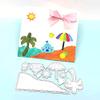 Metal Beach Vacation Coconut Tree Flamingo Cutting Dies,Sea Holiday Sun Umbrella Cutting Dies,DIY Scrapbooking Artist Cutting Dies Stencils for Craft Album Paper Card Decor view 3