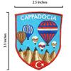 A-ONE 3 PCS Pack- Cappadocia Landmark Embroidery+Turkey Flag Lapel Pin and Badge, Turkey Travel Souvenir, Iron on Stick on Adhesive Applique, Patriotism Sew on Embroidery and Brooch for Shirts NO.289B view 2