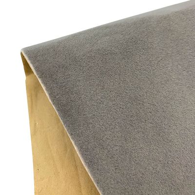 Queenbox 7.8inx57in Adhesive Velvet Fabric for Jewelry Box, Solid Sticky Back Flannel Patch Multi-Purpose DIY Art & Craft Making Material, Gray